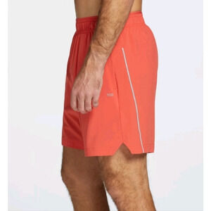 DSG mens size XL 7" stride shorts built in briefs color Red Sun NWT